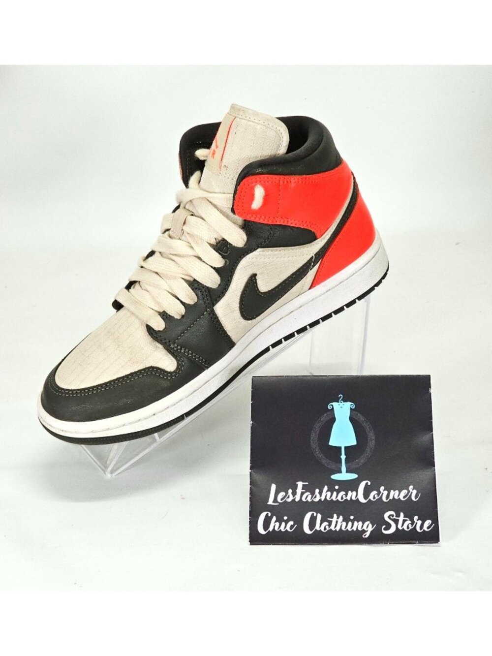 Nike Air Jordan 1 Mid SE Light Orewood Brown Sneakers Leather Size 6.5 Young 010 - Picture 15 of 16
